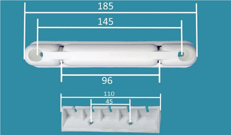 Ceiling dryer 2 rod aluminum ø16 mm round rod