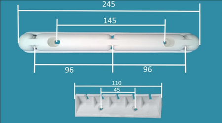 Ceiling dryer 3 rod aluminum ø16 mm round rod