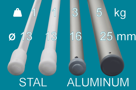 Ceiling dryer 3 rod aluminum ø16 mm round rod