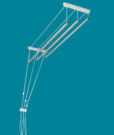 Ceiling dryer 3 rod aluminum ø25 mm round rod