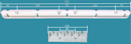 Ceiling dryer 5 rod aluminum ø25 mm round rod