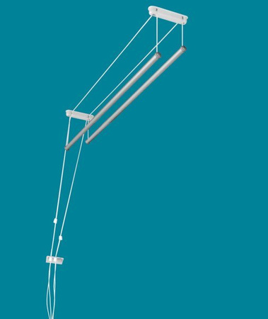 Ceiling dryer 2 rod aluminum ø25 mm round rod