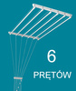 Ceiling dryer 6 rod steel ø13 mm round rod