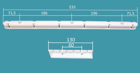 Ceiling dryer 6 rod aluminum ø16 mm round rod