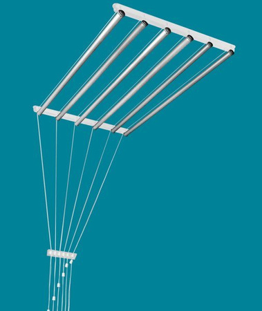 Ceiling dryer 6 rod aluminum ø25 mm round rod