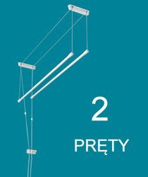 Deckentrockner 2 Stab stahl ø13 mm rundes Stange