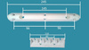 Ceiling dryer 3 rod aluminum ø25 mm round rod